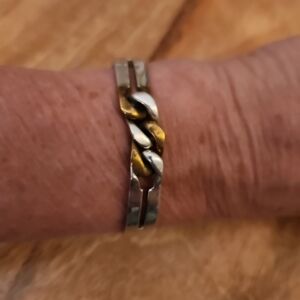 Taxco Silver and Gold Tone Bracelet